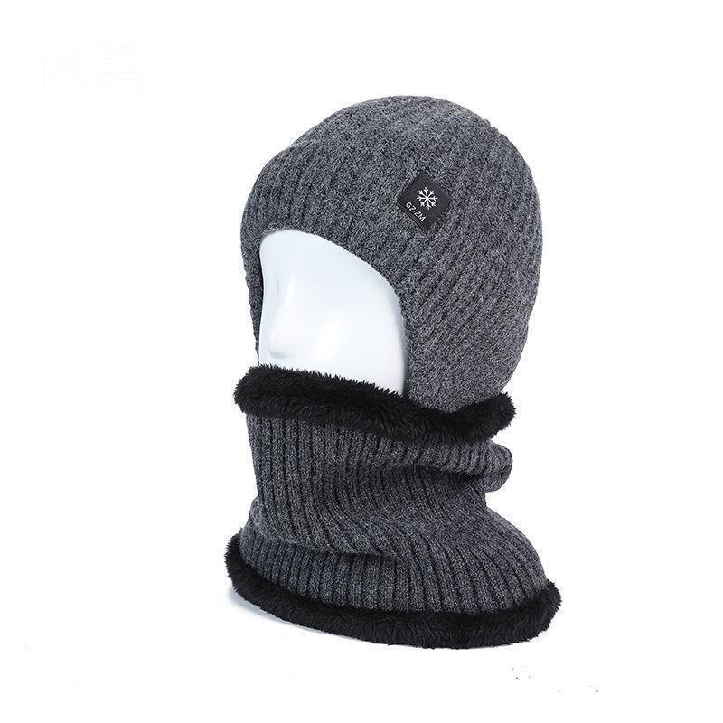 In the elderly hat men winter warm ear protection old man dad grandfather thickened knitted wool hat men winter