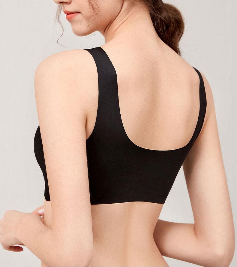 Large Size Women Comfortable Seamless Sleep Bra Wireless Thin Brassiere Gathered Underwear Sport Yoga Vest Minimizer Tank Top Bra
