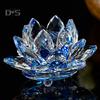 Trendshome Artificial Quartz Crystal Lotus Flower Figurine Wedding Party Decor Souvenir