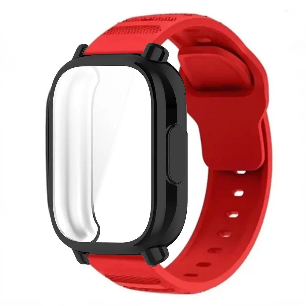 Дышащий силиконовый ремешок+ТПУ защитная пленка для экрана для Redmi Watch 5 Active Band Мягкий чехол для Redmi Watch 5 Lite Спортивный ремешок Correa