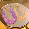 Adjustable Purple Crystal Bracelet Light Luxury High-end Fashion Double-layer Bracelet Temperament Versatile Jewelry