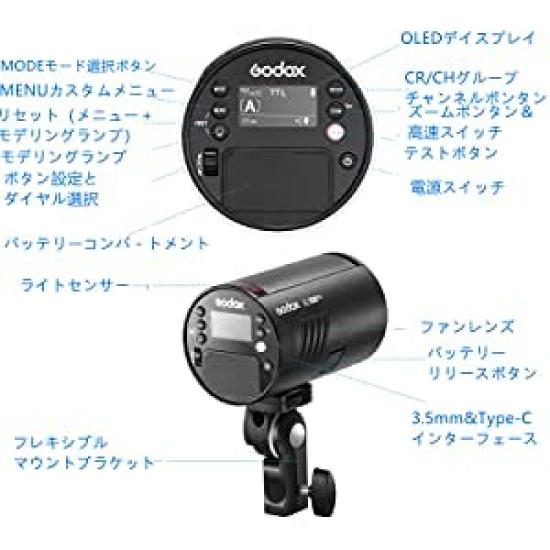 Godox AD100Pro Карманная вспышка 2600 мАч 360° Круговая вспышка-стробоскоп, 100 Вт, 5800±200K, 2.4G TTL, 1/8000 HSS, Литий-ионный аккумулятор, Питание, [Б/У]