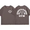 Hot Sale Powerhouse Gym Print T Shirt Men Women Casual Fashion Oversized T-shirt High Quality Pure Cotton Short Sleeve T-shirts