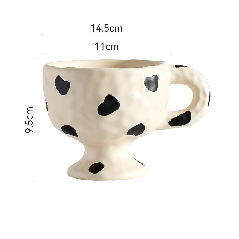 BEPAN 1PC Ceramic Mug Simple Style Afternoon Tea Coffee Water Cup Handle Creative Decoration Personalized Household Items