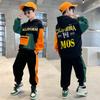 Spring Teenage Boy Clothes Letter Print Sweatshirt Pants Suit Children Pullover Top and Bottom 2 Pieces Set Kid Outfit Tracksuit
