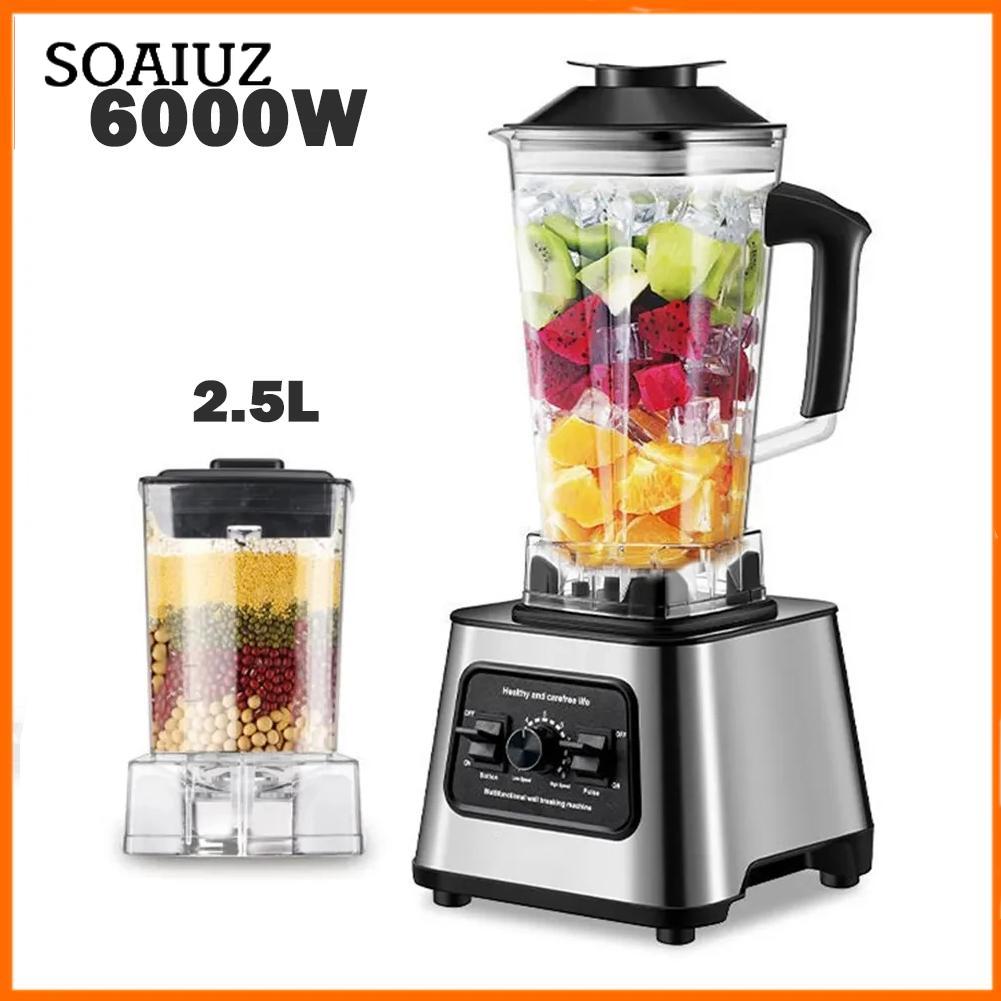 6000W Multi-Function Professional Powerful Blender Juicer Smoothie Maker Table Blender With 2.5L Container Mixer for Ice Fruit