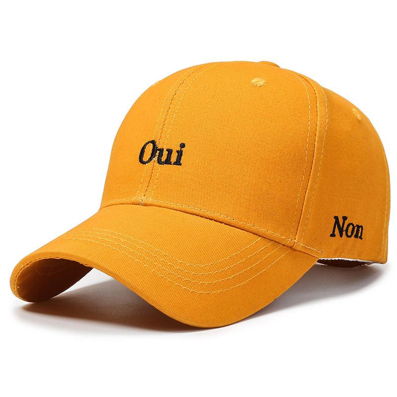 Embroidery Oui Letters Non Duck Cap Girl Spring Autumn Outdoor Sports Running