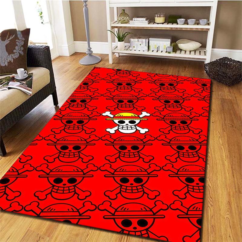 One Piece Straw Hat Pirates Carpet Rug For Living Room Bedroom Home Sofa Decoration,kids Play Nonslip Floor Mat