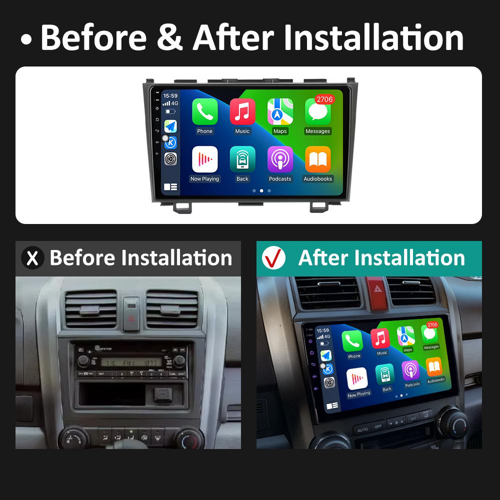 GPS-навигация для Honda CR-V 3 RE CRV 2007 2008 2009 2010 2011 WIFI 9-дюймовый Android автомобильный радиоприемник мультимедийный видеоплеер автоинструменты