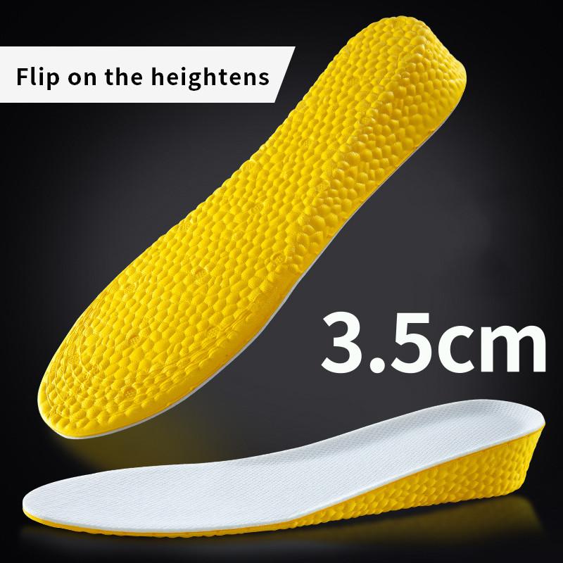 Невидимые стельки для увеличения роста 1,5-3,5 см, зеленые стельки из пены с эффектом памяти, подошва для обуви, дышащая, удобная для мужчин и женщин, уход за ногами