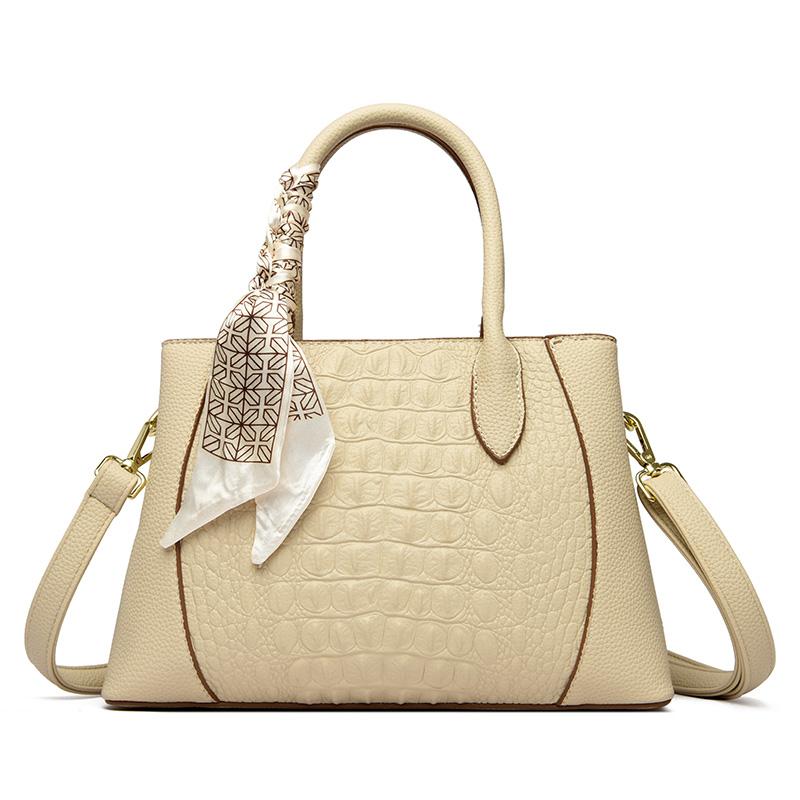 Женская простая сумка через плечо из крокодиловой кожи, большая вместительная дорожная сумка, женская сумка-мессенджер, роскошные модные сумки-тоуты