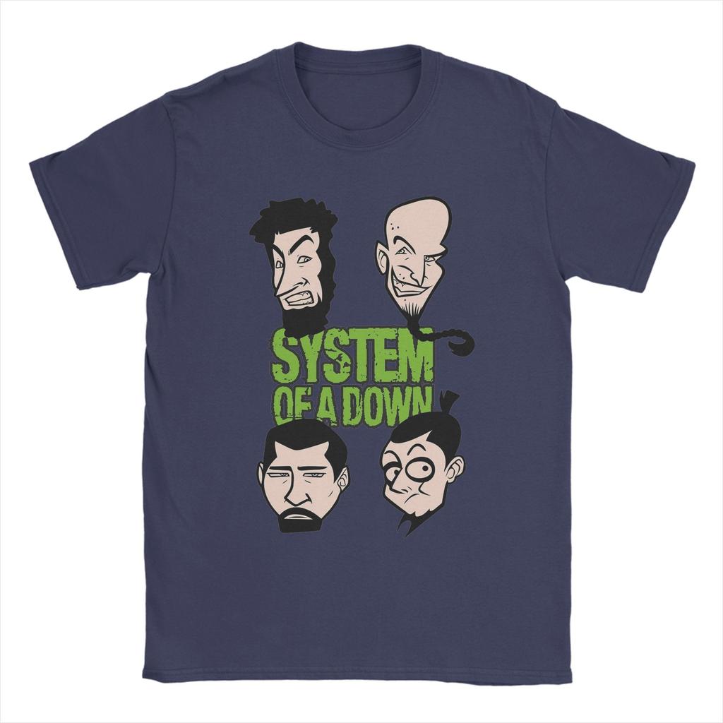 S.O.A.D Зеленая Хэви-метал группа Футболки System Of A Down Одежда из чистого хлопка Мода Футболка с коротким рукавом и круглым вырезом