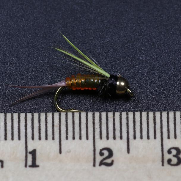 Биму, 10 шт. # 14, латунная бусина, голова, хвост фазана, принц, форель, рыбалка, нимфа, мухи