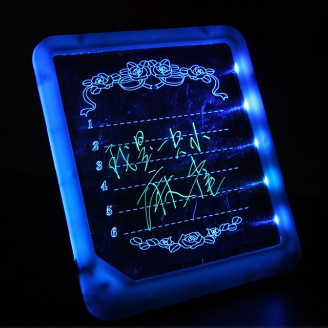 Luminous Toy Acrylic LED Writing Board Light Up Drawing Writing Special Puzzle Education Toy glowing toys Gifts for kid child A1