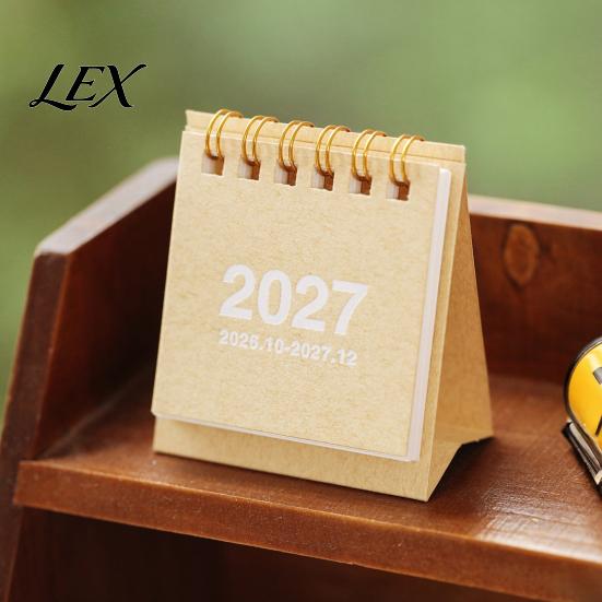Practical Gift for Students Professionals Mini Desk Calendar 2026-2027, Oct 2026 to Dec 2027 Standing Flip Small Monthly Planner with Thick