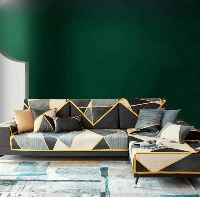Light Luxury Nordic Modern Sofa Cushion Cover Four Seasons Universal Fashion High-End Leather Sofa Cover Towel Non-Slip