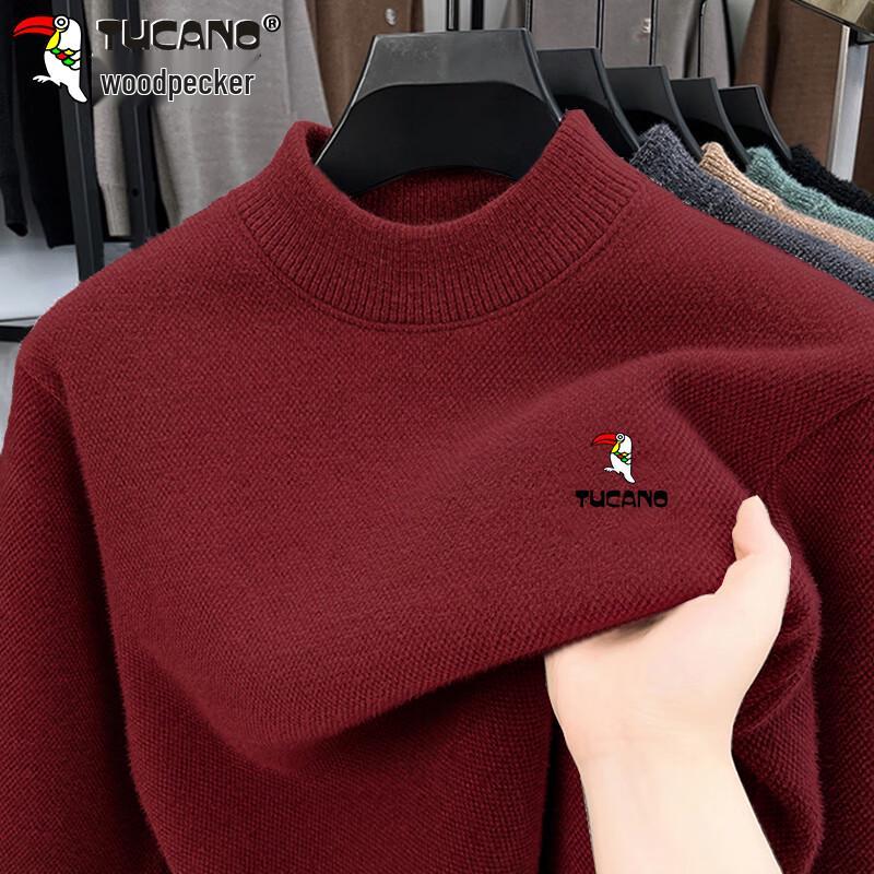 Tucano Men's Fleece-Lined Half-Mock Neck Knit Sweater