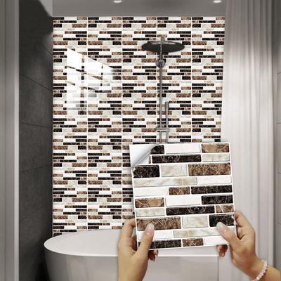 10 шт., наклейка на мраморную плитку с тиснением, кухонный фартук, маслостойкий шкаф, умывальник, пилинг и; Водонепроницаемые художественные обои