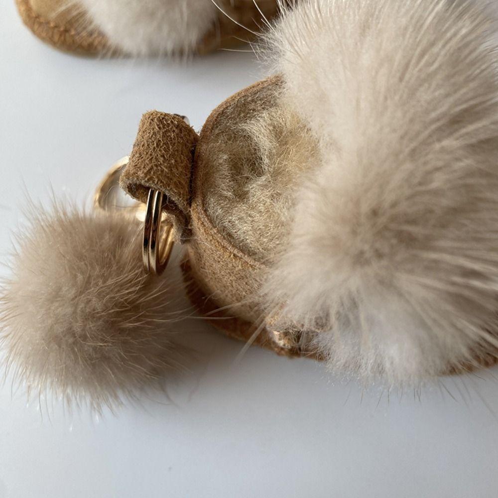 Зимние сапоги из норки, кукольная подвеска в форме туфель, брелок для ключей в виде мини-ботинка, украшение для ключей