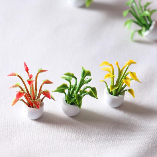 Мини-горшок, аксессуары, маленький горшок для растений, высокий кукольный домик, имитация декора