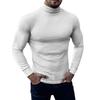 Mens Running T-shirts Autumn Thin Knitted Ribbed Roll Neck Jumper Sports Sweaters Strip Slim Fit Gym Fitness Pullover T Shirts