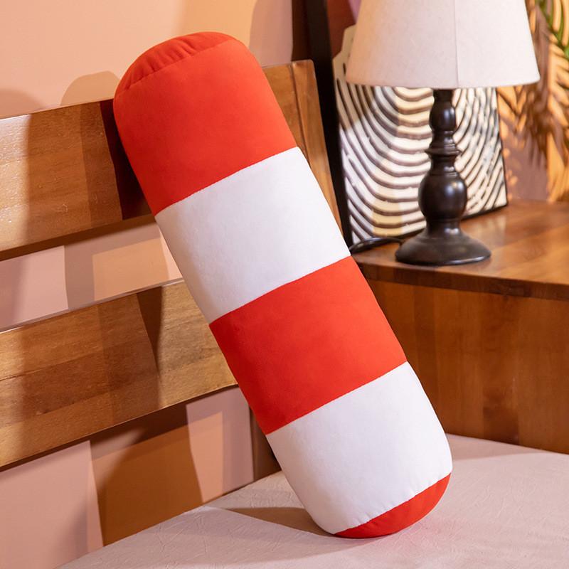 Adorable Traffic Cone Shaped Plush Pillow Versatile Decorative Cushion For Any Room