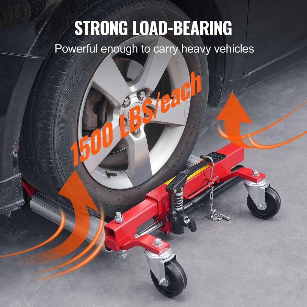Wheel Dolly Heavy Duty Vehicle Positioning Tire Car Lifter 1500Lbs 4 Pack