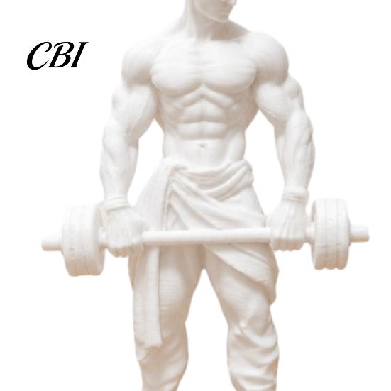 Muscle Posture Sculpture 3D Printed Man Ornament, Fitness-Themed for Bodybuilders, Fitness Enthusiast Gift Sports Figure Weightlifting Statue