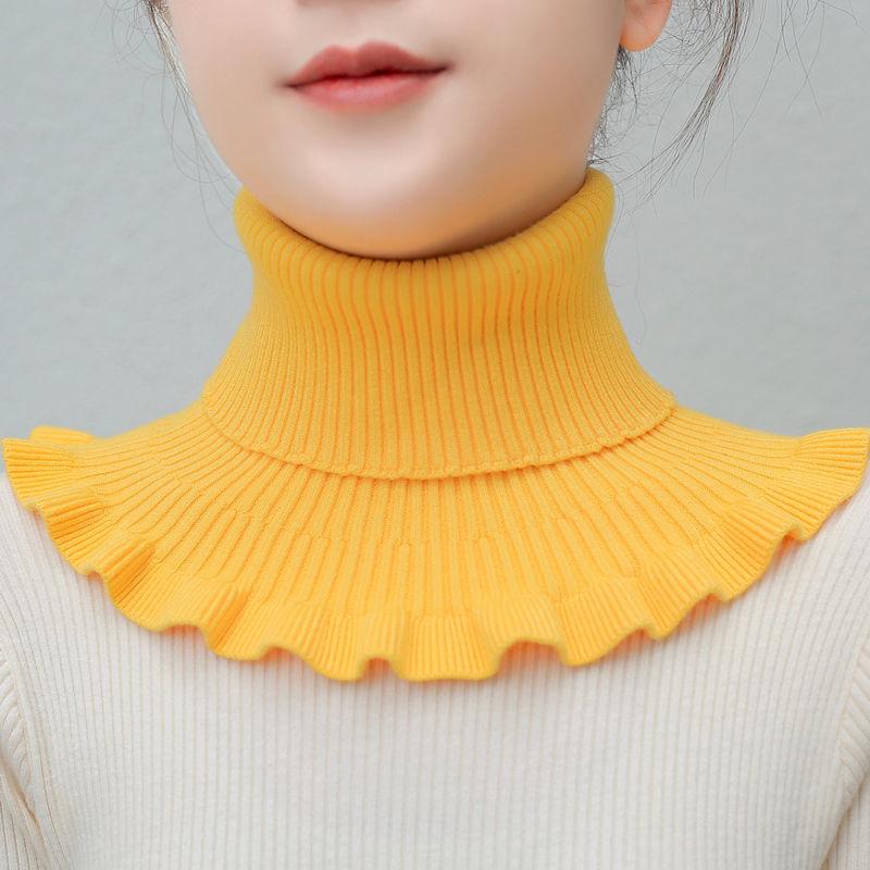Neck Women's Head Autumn and Winter Warm Neck Cover Cervical Vertebrae with Decorative Fake Collar Knitted High-necked Wool Collar