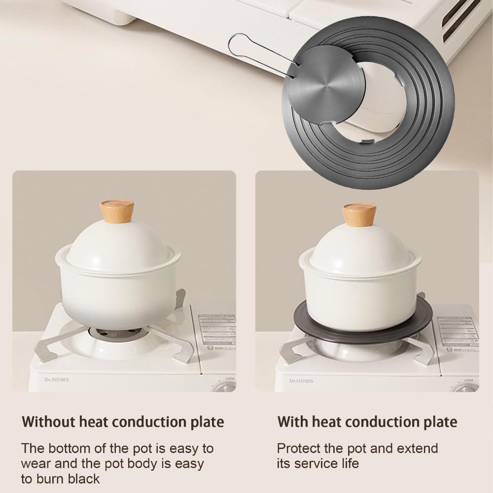 Aluminum Alloy Gas Stove Heat Diffuser Plate Removable Handle Heat Diffuser Tray Simmering