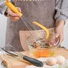 Egg Beater Easy To Use Ergonomic Handle 2-in-1 Manual Whisk Cream Scraper Baking Tool Daily