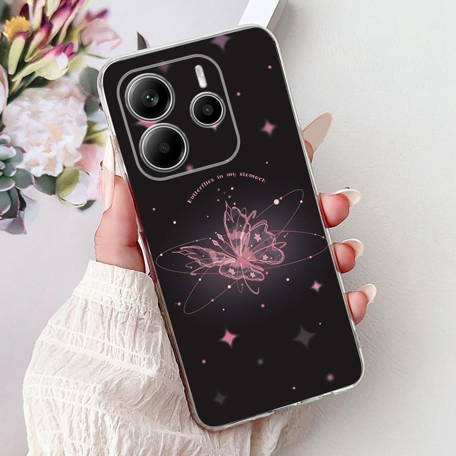 Для чехла Xiaomi Redmi Note 14 4G Чехол для телефона Роскошный Мраморный Машина Мягкий Силикон Тонкий ТПУ Funda Для Redmi Note 14 4G Note14 Capa