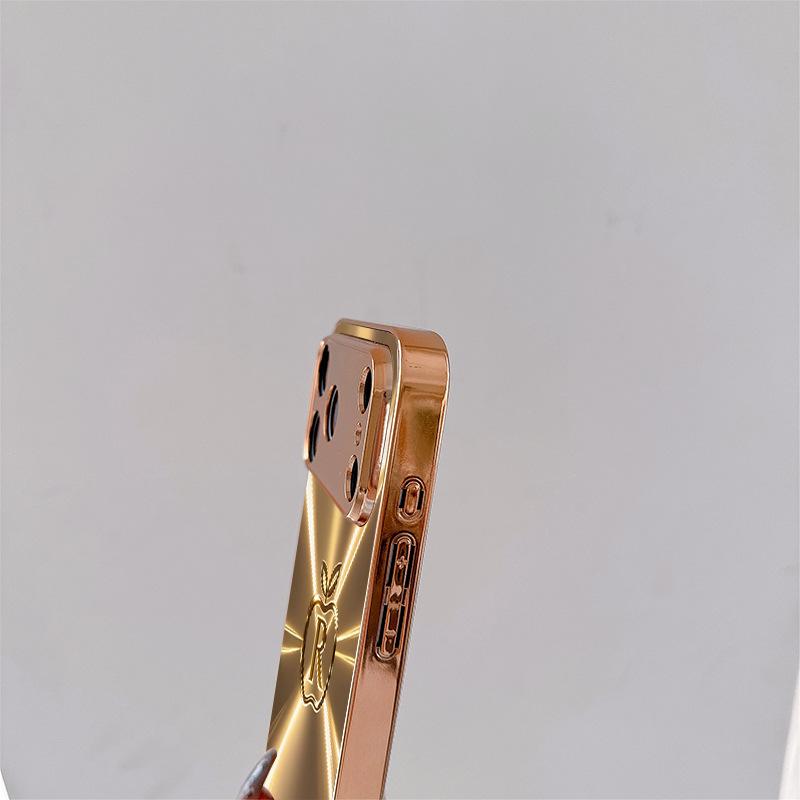 Aurora Glass Electroplated Gold Case for iPhone 17 Air/16 Pro Max