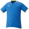 Tennis Wear Solar Cut Game Shirt Cooling Dynamotion Fit 62JA2031 Sonic Blue X Neolime X White XS [Mizuno]