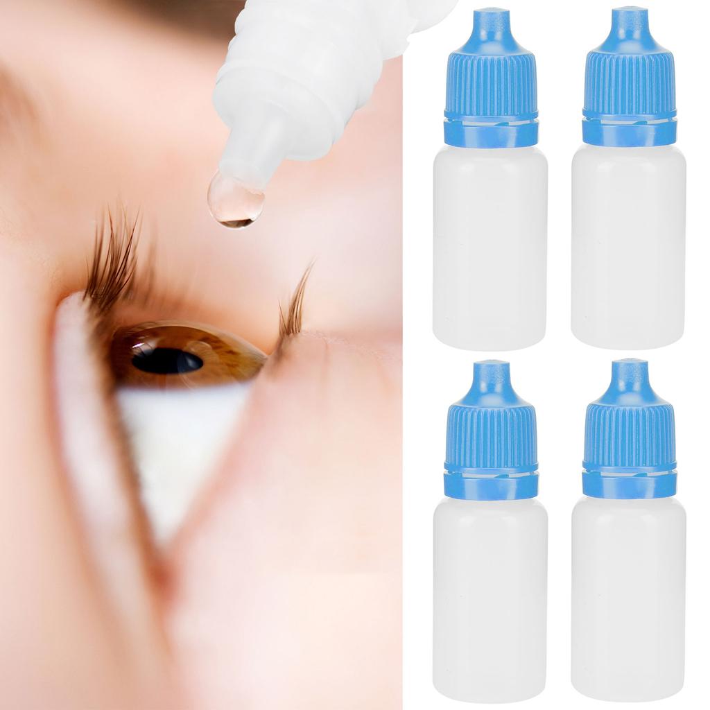 50Pcs 5ml Empty Dropper Bottles Squeezable Eye Liquid Bottle Container with Lids Plugs