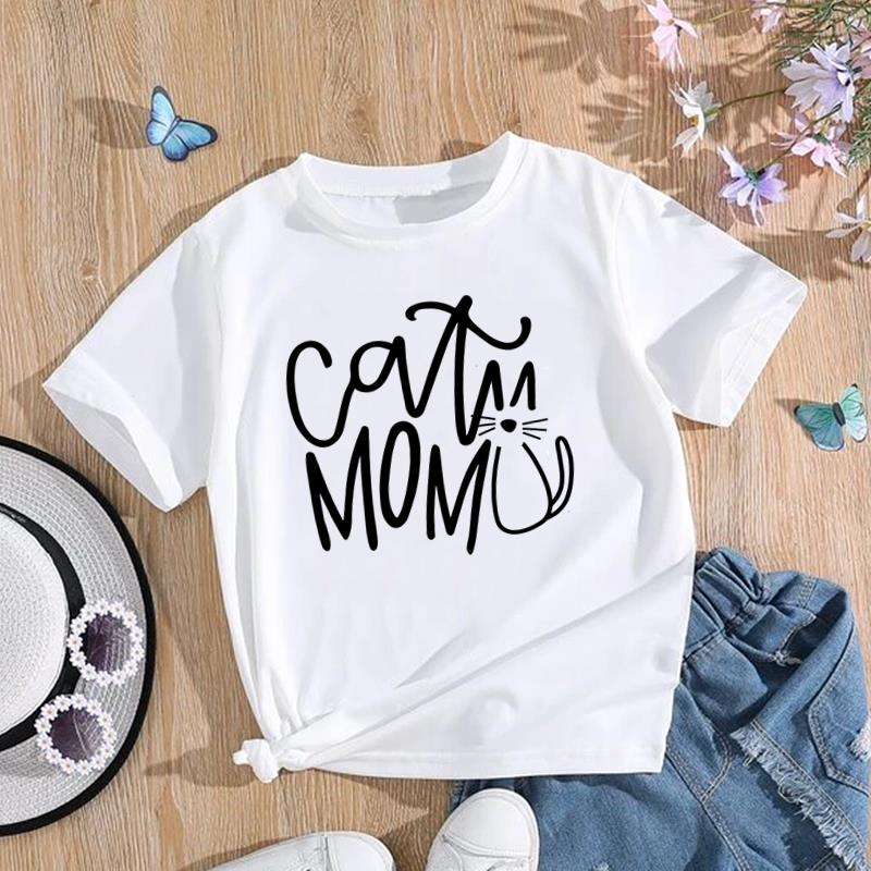 (Азиатский размер) Женская футболка с котом, милый стиль, тренд, милая одежда, футболка с принтом, модная футболка, женские футболки с коротким рукавом и графикой