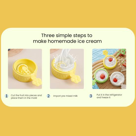 Форма для льда с крышкой, многоразовые формы для эскимо для мороженого, сорбетов, йогуртовых десертов, форма для льда без БФА