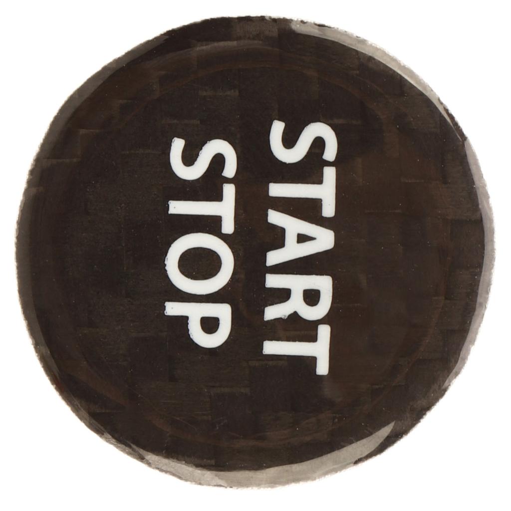 Push Start Button Cover Carbon Fiber Ignition Switch Button Cover Trim Replacement for GTR R35 2008‑2016 Black