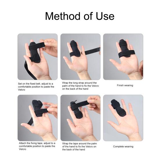 Фиксирующий ремень для пальцев с застежкой-липучкой, регулируемый, дышащий, обезболивающий, иммобилизирующий, фиксирующий шину для лечения растяжений, вывихов, переломов, для взрослых