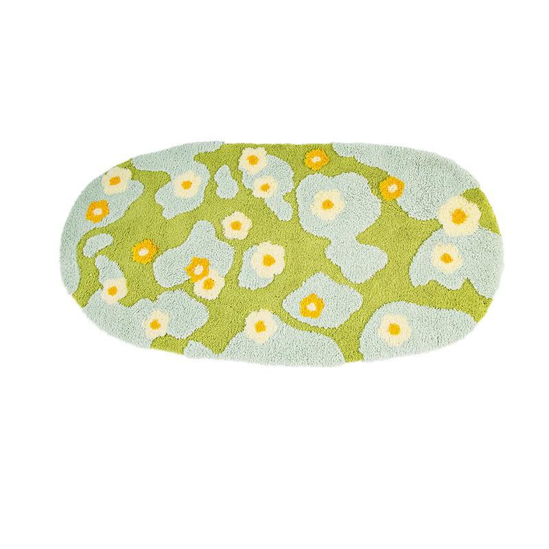 Неправильный мохово-зеленый плюшевый ковер для гостиной, журнального столика, спальни, боковой, толстый, пушистый коврик для пола