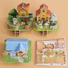 3D Three-dimensional Building Puzzle Model Toys DIY Handmade Paper Puzzle Building Blocks Educational Toy Gifts for Children
