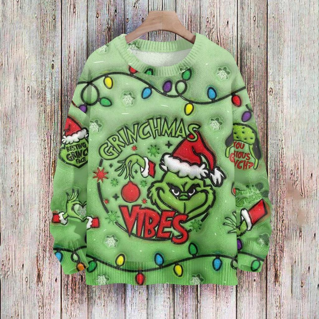 Christmas Sweatshirts For Women Knit Sweater Cute Shirt Fall Crewneck Pullover Tops