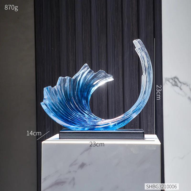Transparent Resin Minimalism Ornaments Modern Art Abstract Sculpture Ornaments Living Room Accessories Home Office Decor Gifts