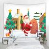 Christmas Tapestry Wall Hanging Santa Claus Christmas Tree Snow Scene Home Holiday Decoration Tapestry Fireplace Christmas Gifts