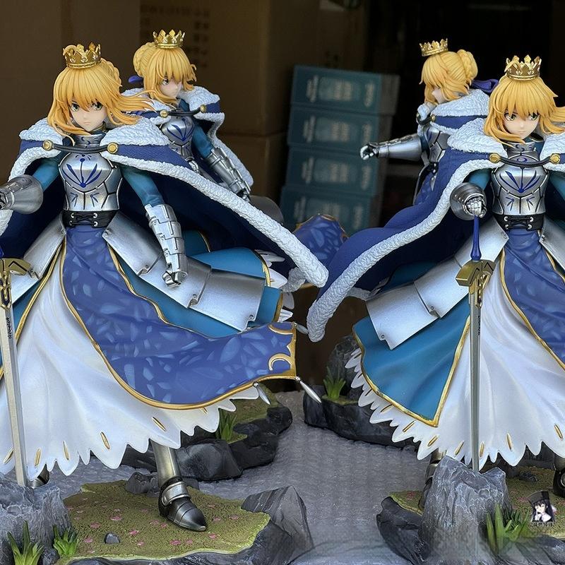 Аниме-товары Fate Stay Night Король Артур Альтолия Пендрагон Броня Сэйбер Стоячая Поза 27 см Фигурки Действия Украшение Модель Игрушки