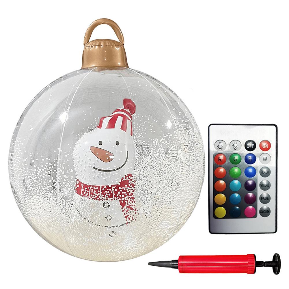 60cm Christmas Ball Ornaments Outdoor Indoor Luminous LED Christmas Decoration Ball Balloon Christmas Tree Ball Christmas Gift