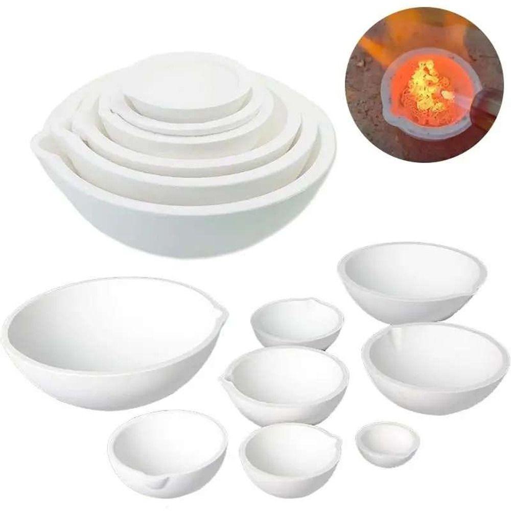 Silica Thermostability Jewelry Casting Container Quartz Bowl Melting Crucible Molten Gold Bowl