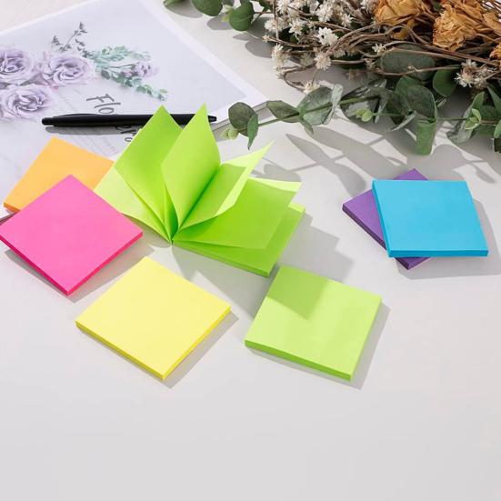 Набор липких заметок 8 цветов в форме сердца и квадрата, съемные, чистые, гладкие, для письма