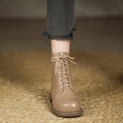 Обувь Zhengyu Кожаные ботинки Мартина Женские ботинки Повседневные короткие ботинки Кожаные ботинки Ботильоны челси из кожи высшего качества Обувная фабрика