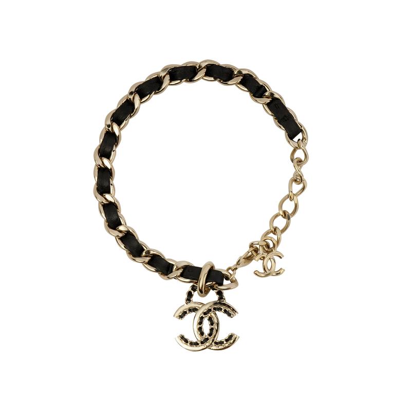 Chanel Ожерелье-чокер с подвеской в форме двойной буквы C Логотип логотип металлическое ожерелье женское золотое